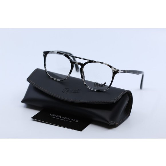 💯 NEW PERSOL PO3175V 9057 TORTOISE GREY EYEGLASSES - Picture 3 of 12